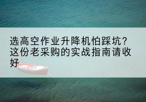 成安高空作业升降机厂家推荐-选高空作业升降机怕踩坑？这份老采购的实战指南请收好