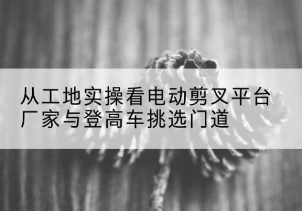 成安电动剪叉升降平台厂家-从工地实操看电动剪叉平台厂家与登高车挑选门道